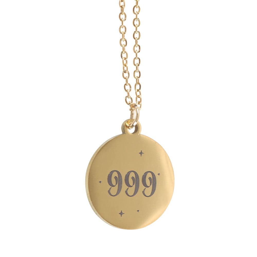 999 Angel Number Necklace – Embrace New Beginnings - Crystal Nest