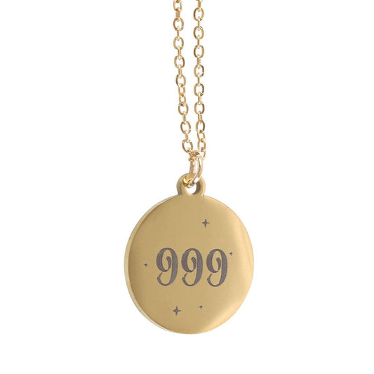 999 Angel Number Necklace – Embrace New Beginnings - Crystal Nest