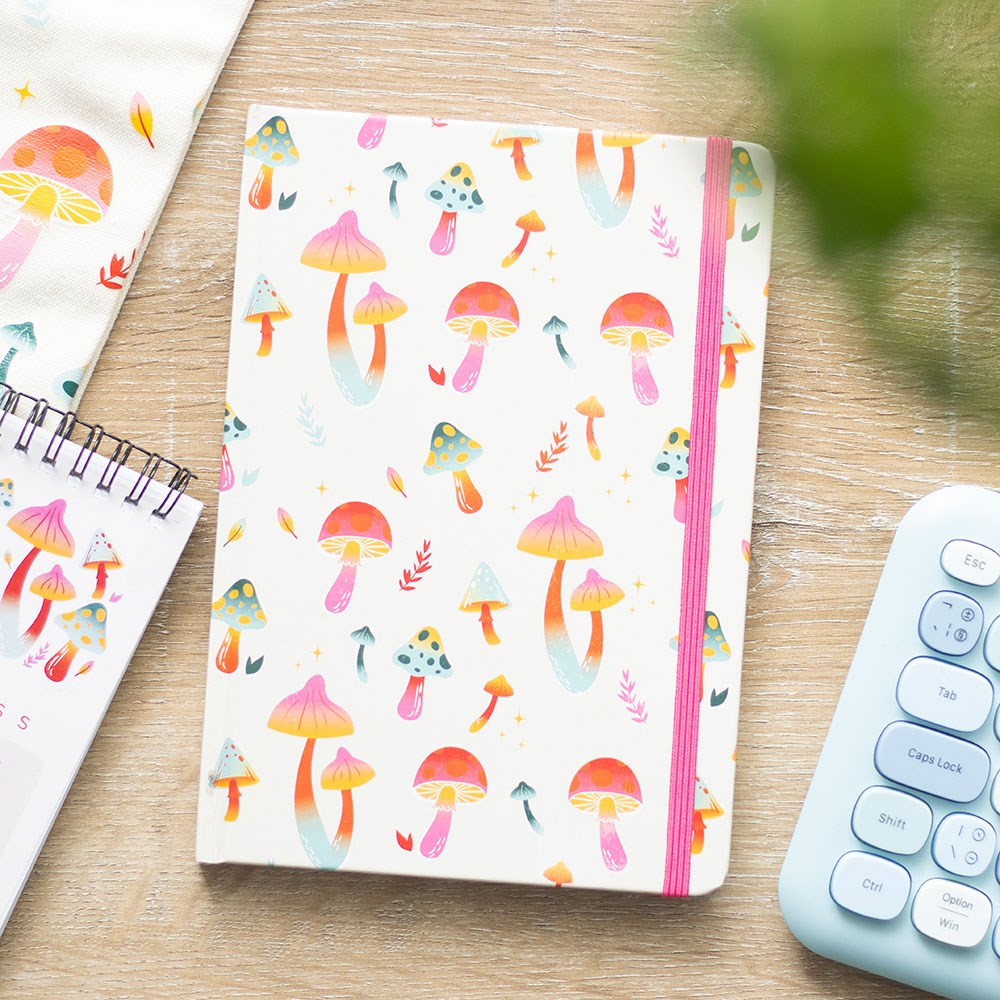 Funky Fungi Mushroom A5 Notebook - Crystal Nest