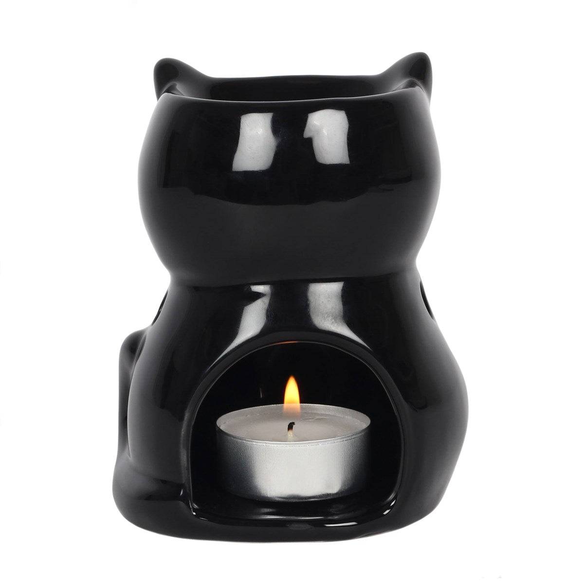 Black Cat Oil and Wax Burner - Crystal Nest
