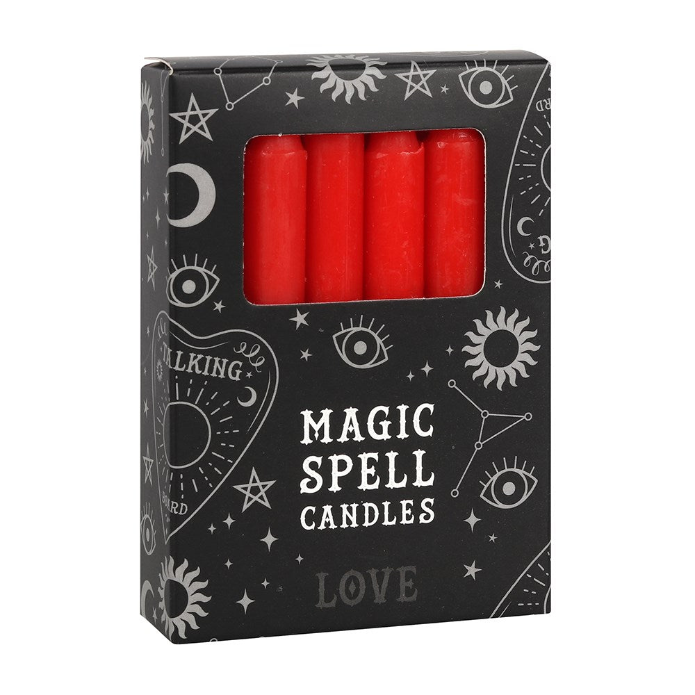 Set of 12 Magic Spell Candles - Love - Crystal Nest