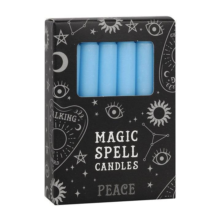 Set of 12 Magic Spell Candles - Peace - Crystal Nest