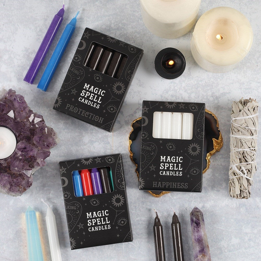 Set of 12 Magic Spell Candles - Protection - Crystal Nest