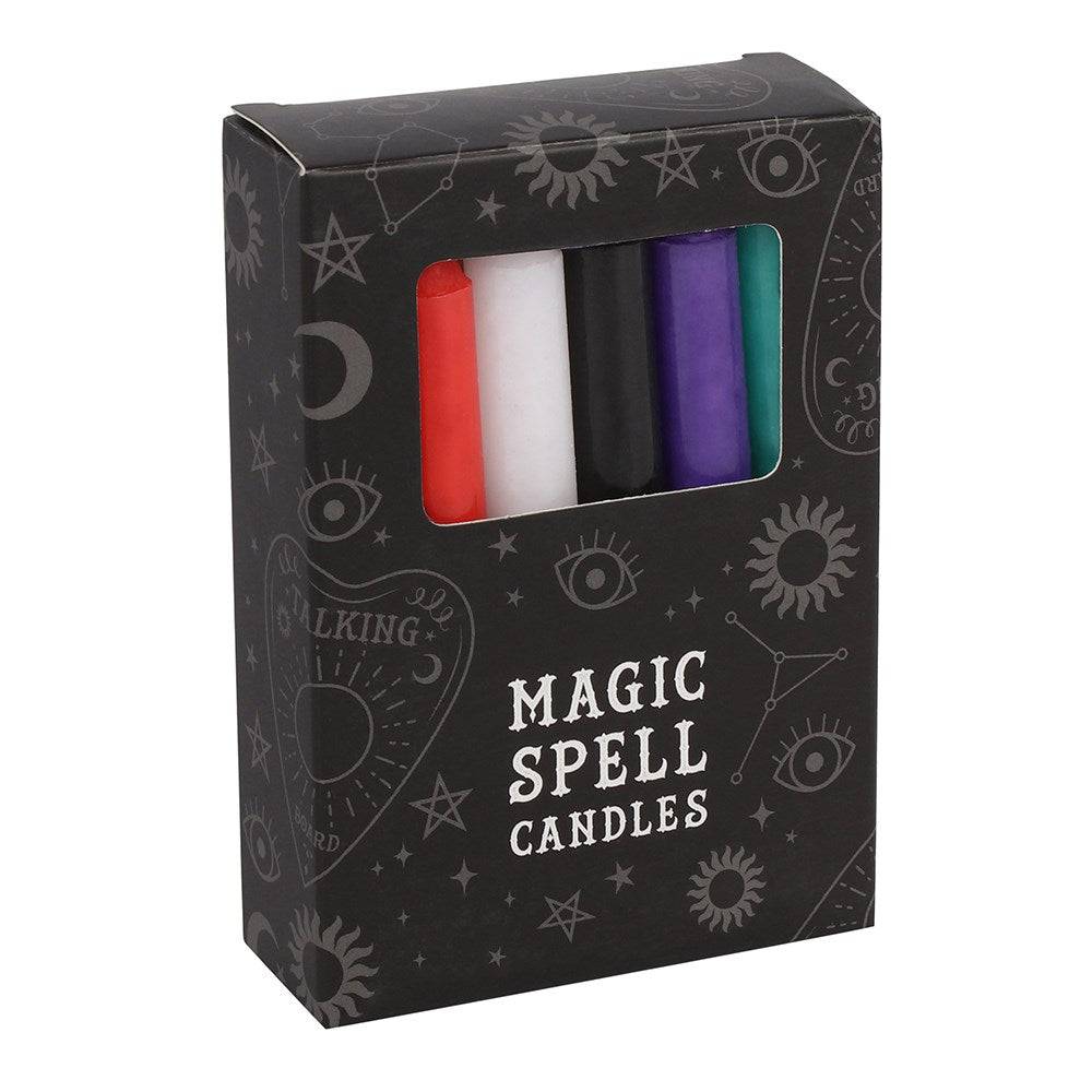 Set of 12 Mixed Magic Spell Candles - Crystal Nest