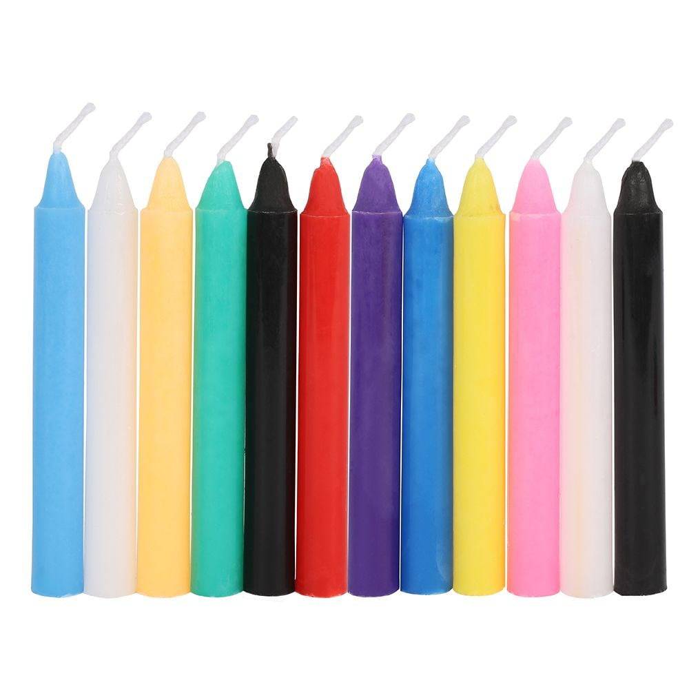 Set of 12 Mixed Magic Spell Candles - Crystal Nest