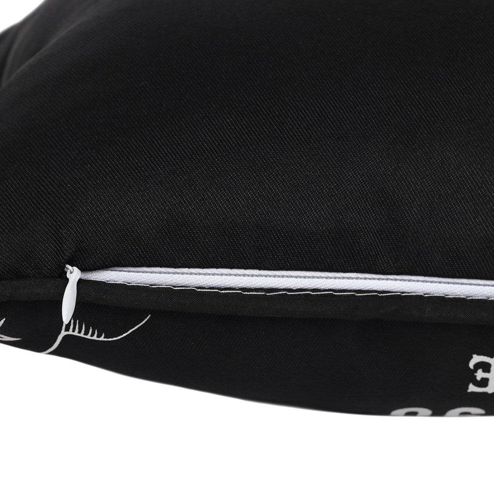 Talking Board Black Rectangular Cushion 40x25 - Crystal Nest