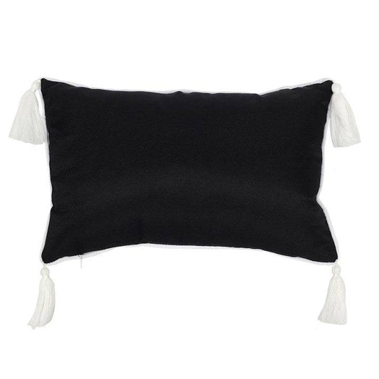 Triple Moon Black Rectangular Cushion 40x25 - Crystal Nest