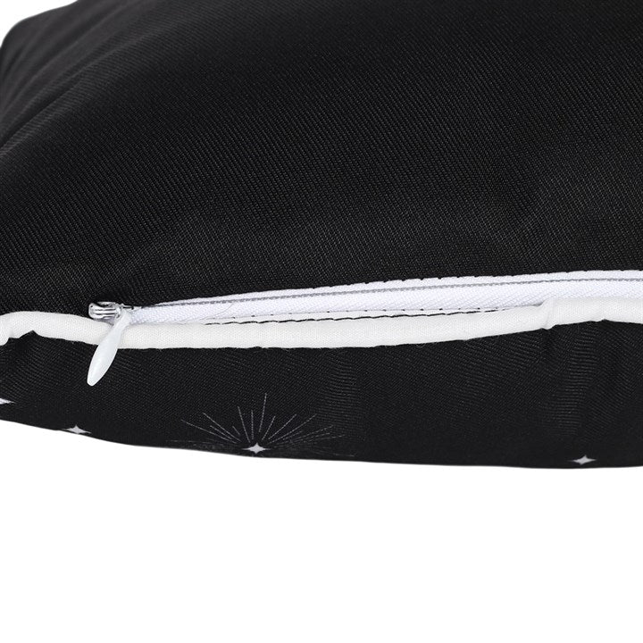 Triple Moon Black Rectangular Cushion 40x25 - Crystal Nest