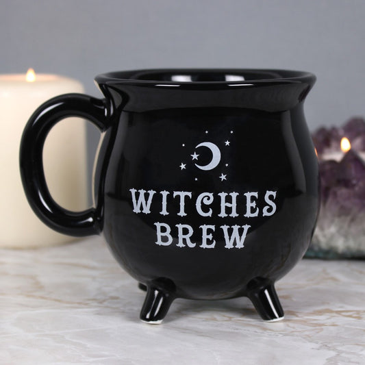 Witches Brew Black Cauldron Mug - Crystal Nest