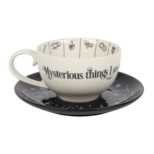 Mystical Tea Leaf Reading Cup & Saucer Set - Crystal Nest