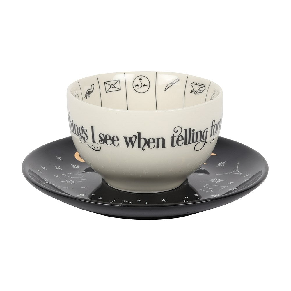 Mystical Tea Leaf Reading Cup & Saucer Set - Crystal Nest