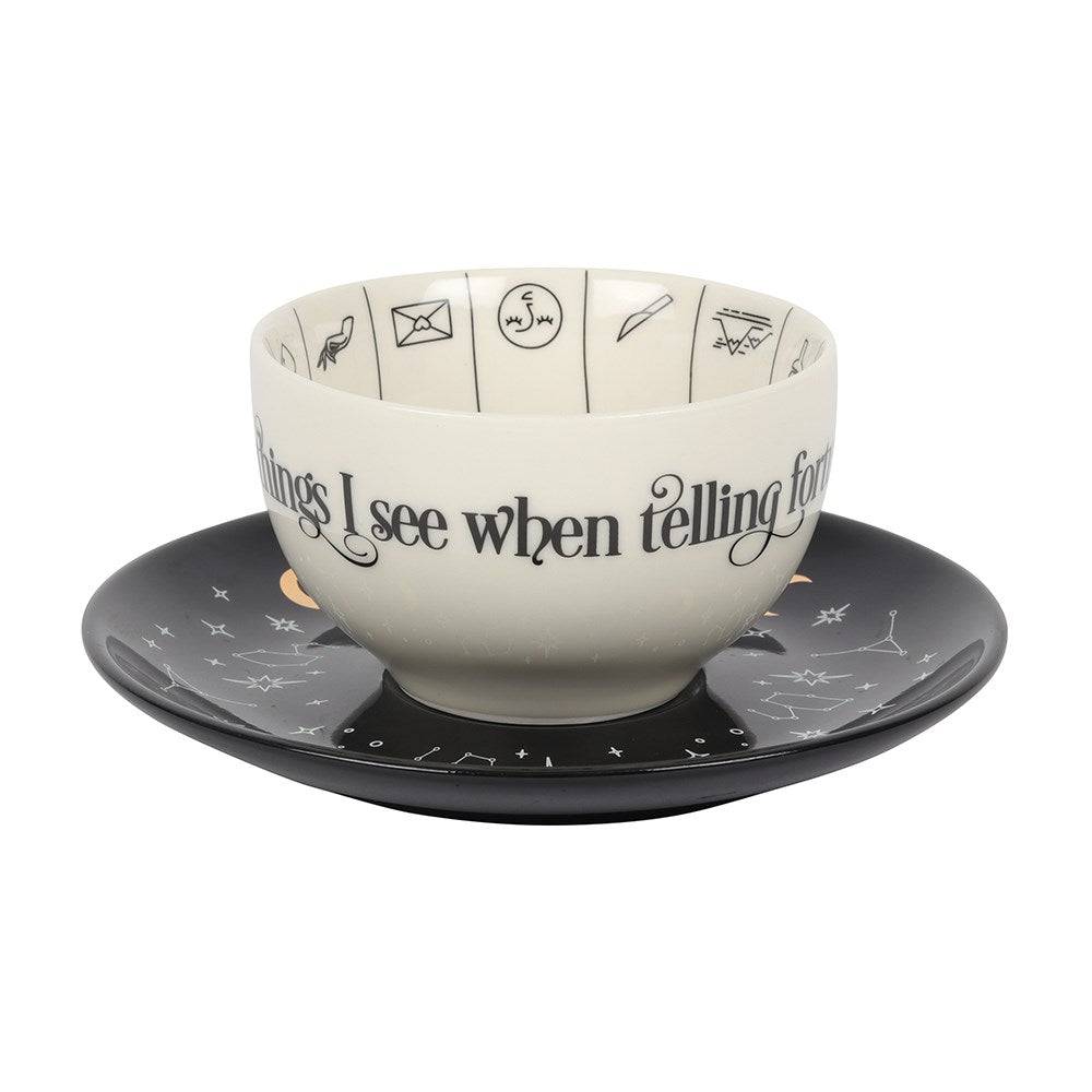 Mystical Tea Leaf Reading Cup & Saucer Set - Crystal Nest