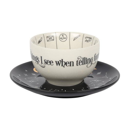 Mystical Tea Leaf Reading Cup & Saucer Set - Crystal Nest