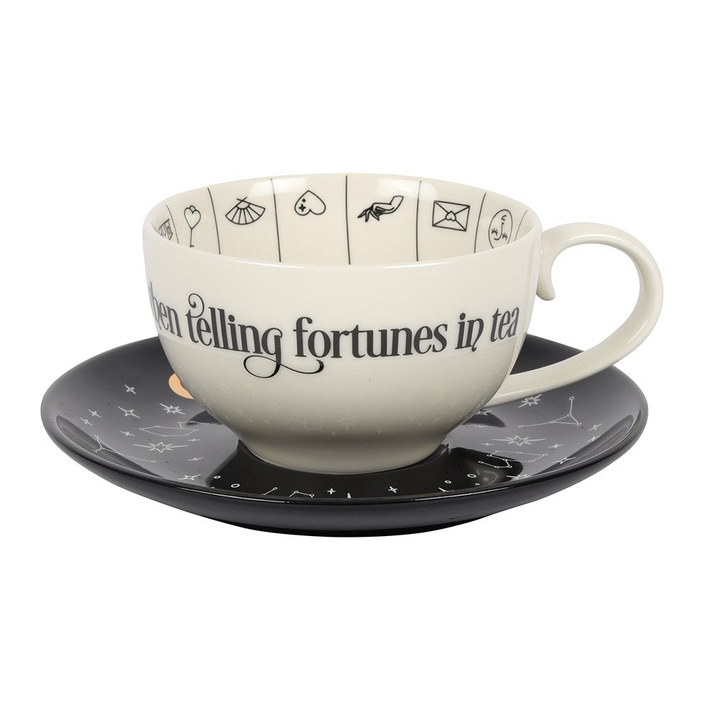 Mystical Tea Leaf Reading Cup & Saucer Set - Crystal Nest