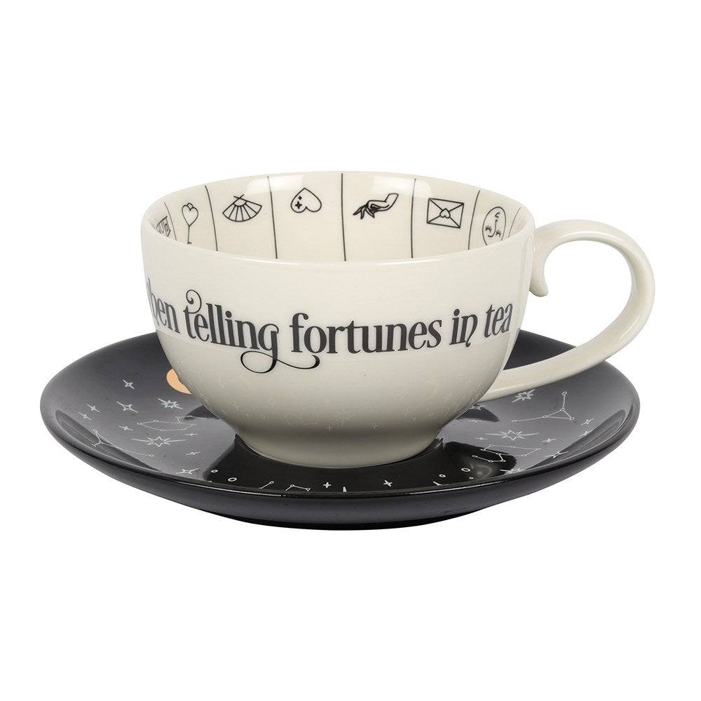 Mystical Tea Leaf Reading Cup & Saucer Set - Crystal Nest