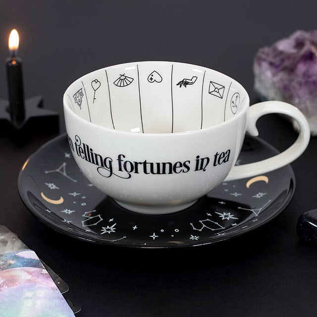 Mystical Tea Leaf Reading Cup & Saucer Set - Crystal Nest