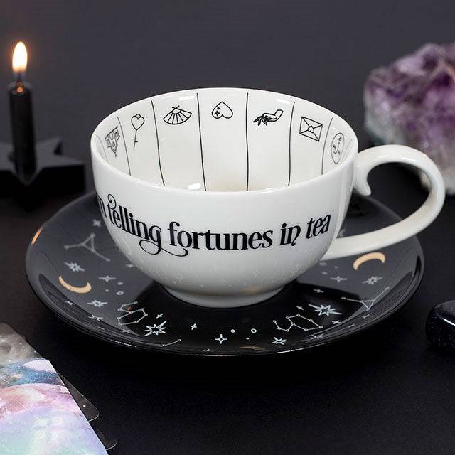 Mystical Tea Leaf Reading Cup & Saucer Set - Crystal Nest
