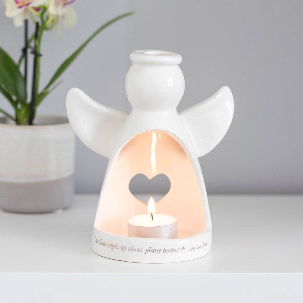 Guardian Angel Tealight Holder - Crystal Nest