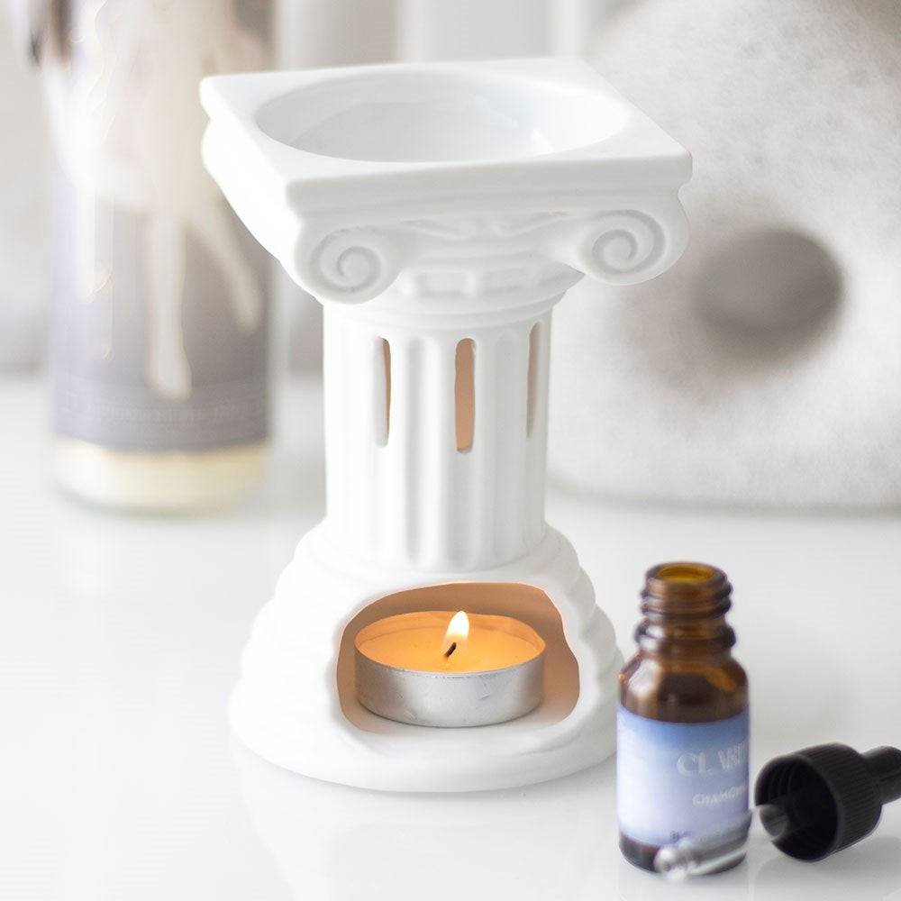 Greek Column Oil Burner & Wax Warmer - Crystal Nest