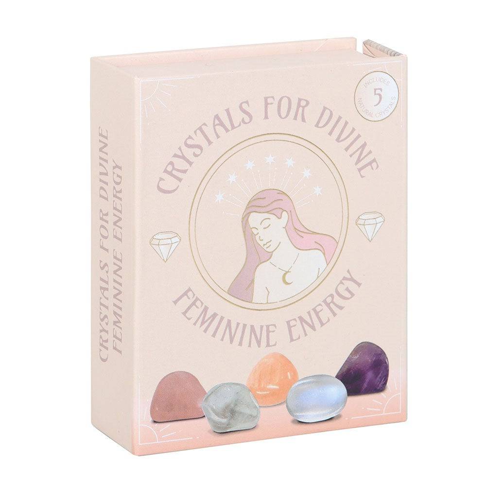 Set of 5 Crystals for Divine Feminine Energy – Balance, Intuition & Empowerment - Crystal Nest