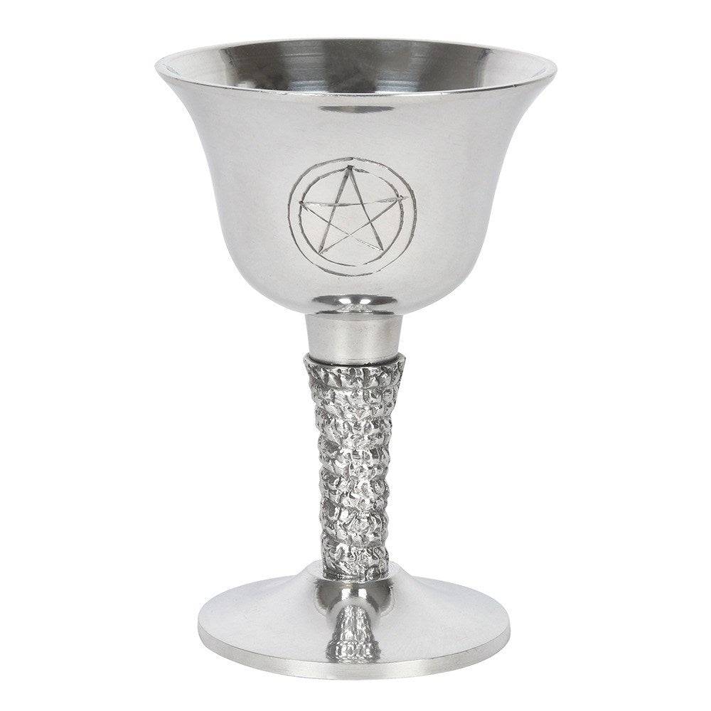 Silver Metal Pentagram Chalice - Crystal Nest