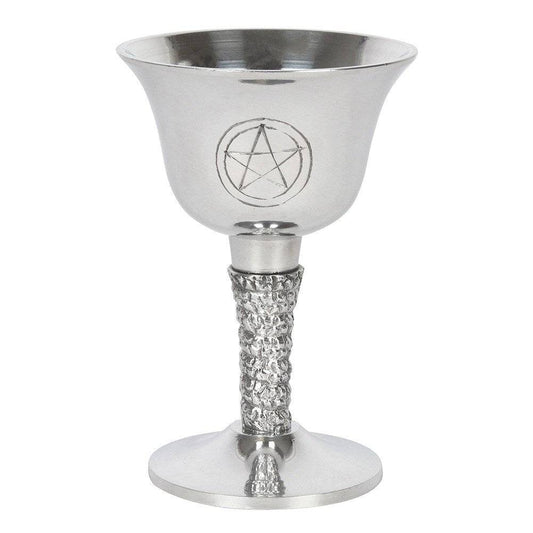 Silver Metal Pentagram Chalice - Crystal Nest