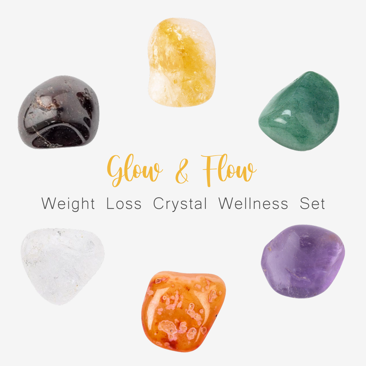 Glow & Flow: Weight Loss Crystal Wellness Set - Crystal Nest