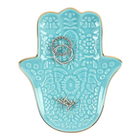 Hamsa Hand Trinket Dish - Crystal Nest