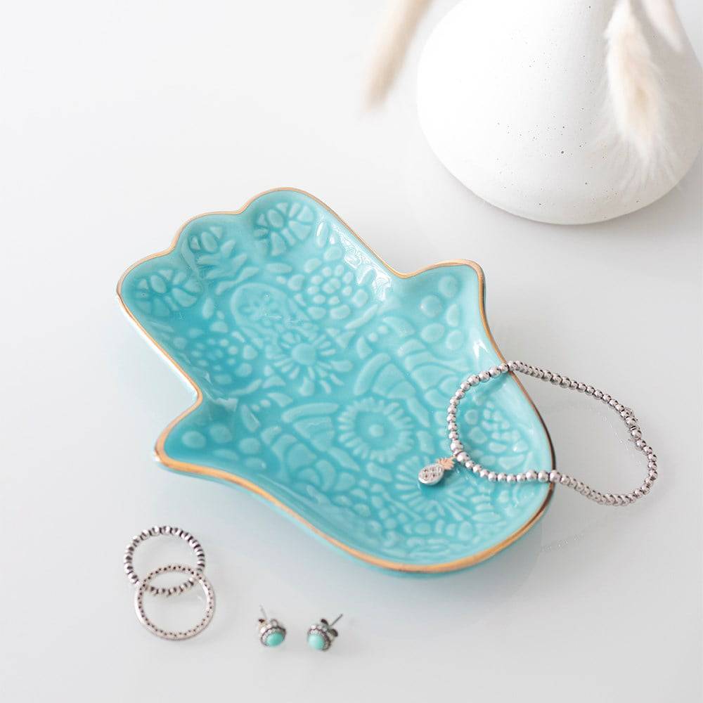 Hamsa Hand Trinket Dish - Crystal Nest