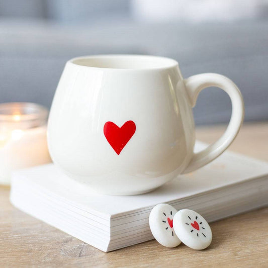 Heart Mug with Hidden 'Love You' Message - Crystal Nest