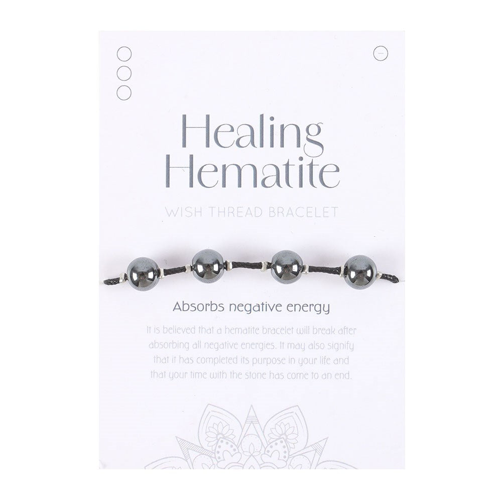 Healing Hematite Wish Bracelet – Absorbs Negative Energy - Crystal Nest