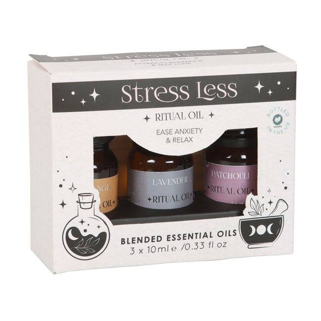 Stress Less Ritual Blended Essential Oils - Set of 3 - Crystal Nest