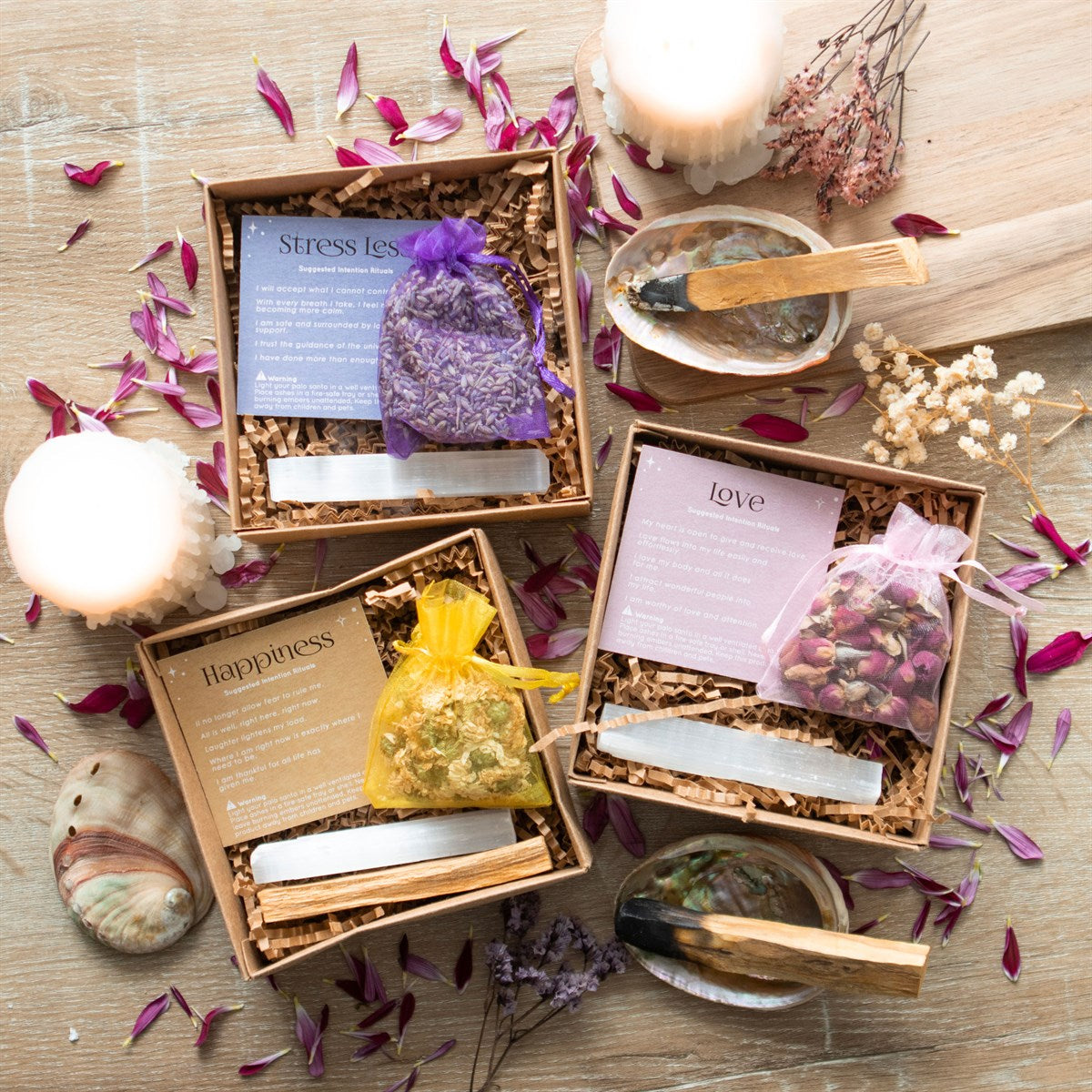 Herbal Magick - Stress Less Spell Kit - Crystal Nest