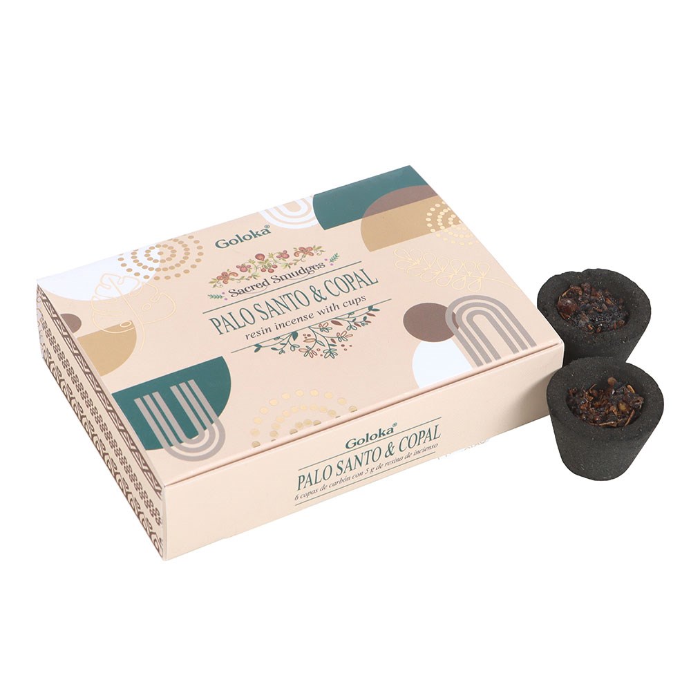 Goloka Palo Santo & Copal Resin Smudge Cups | Easy Energy Cleansing - Crystal Nest