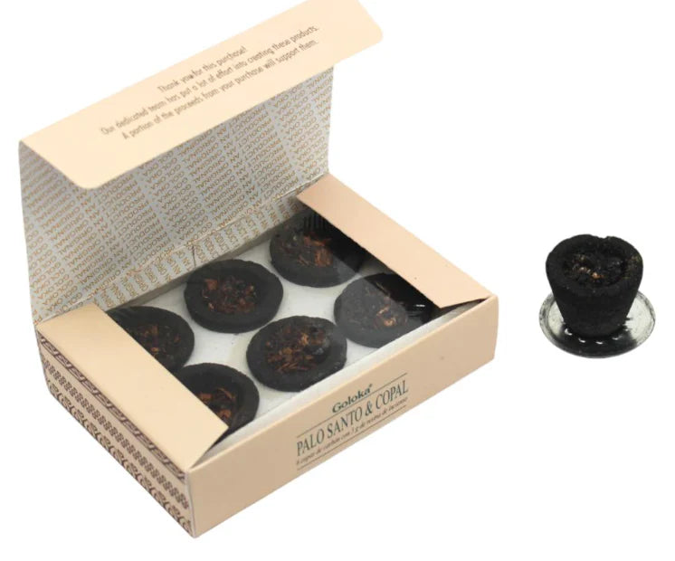 Goloka Palo Santo & Copal Resin Smudge Cups | Easy Energy Cleansing - Crystal Nest