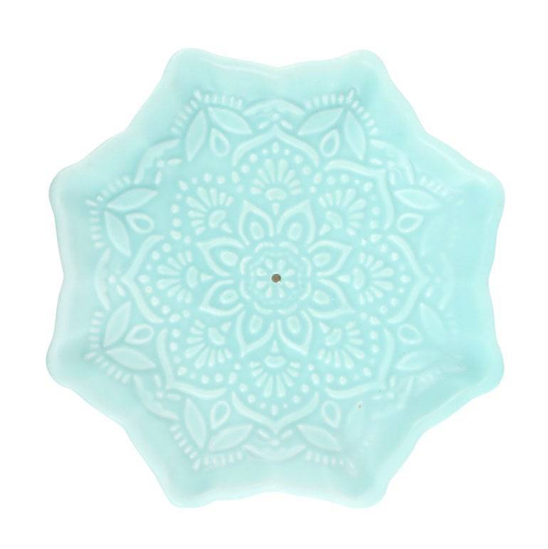 Turquoise Mandala Incense Stick Holder - Crystal Nest
