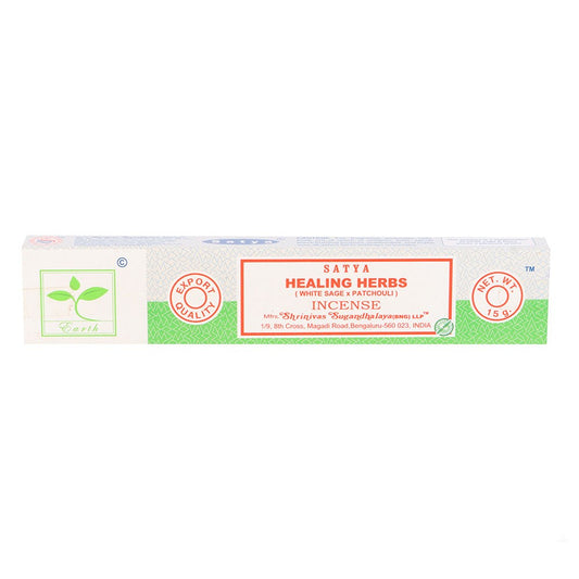 Healing Herbs Earth Incense by Satya – White Sage & Patchouli - Crystal Nest