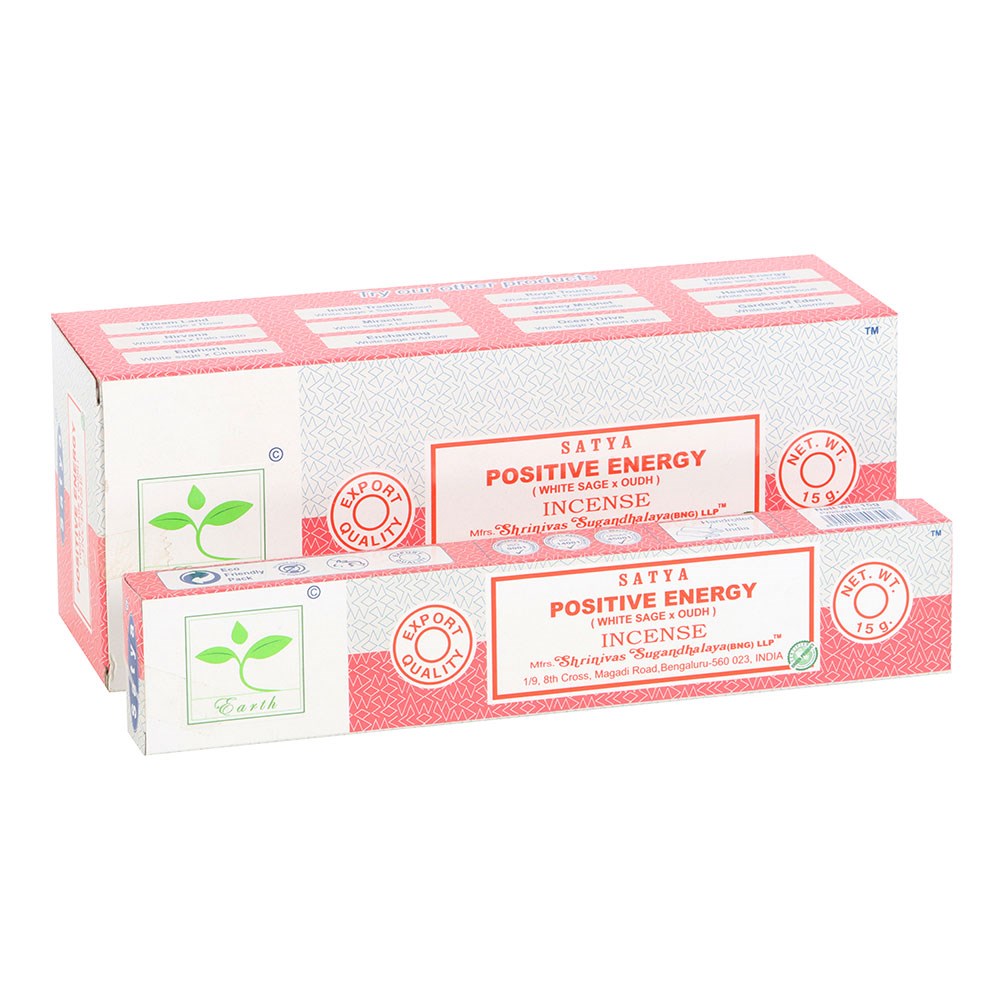 Positive Energy Earth Incense by Satya – White Sage & Oudh - Crystal Nest