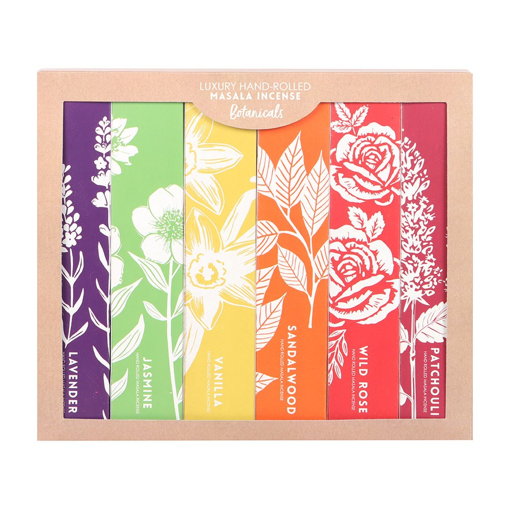 Aromatic Botanical Masala Incense Stick Set | 6 Pack - Crystal Nest