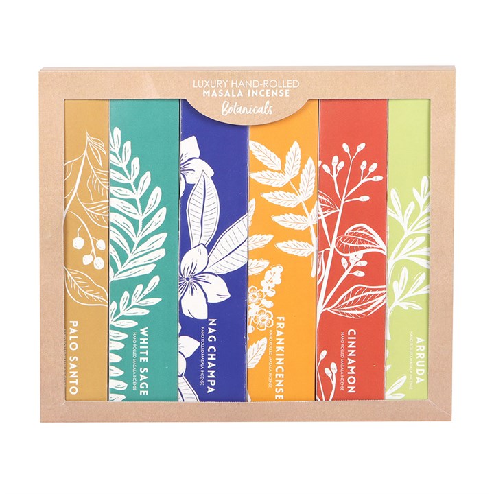 Exotic Botanical Masala Incense Stick Set | 6 Pack - Crystal Nest