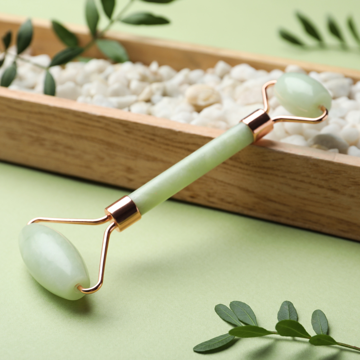 Jade Facial Roller | Skincare Tool for Anti-Puffiness, Glow & Emotional Healing