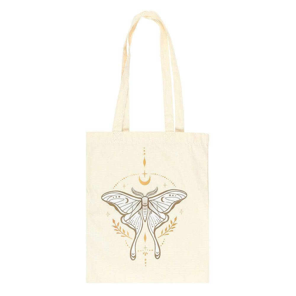 Light Luna Moth Polycotton Tote Bag - Crystal Nest