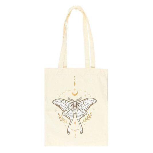 Light Luna Moth Polycotton Tote Bag - Crystal Nest