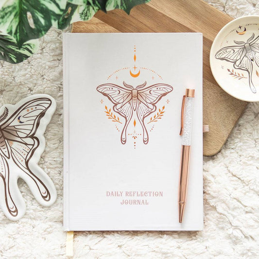 Luna Moth Daily Reflection Journal - Crystal Nest