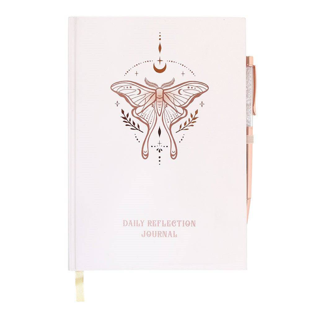 Luna Moth Daily Reflection Journal - Crystal Nest