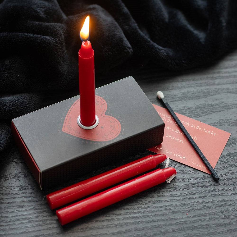 Love Spell Candles in a Box - Crystal Nest