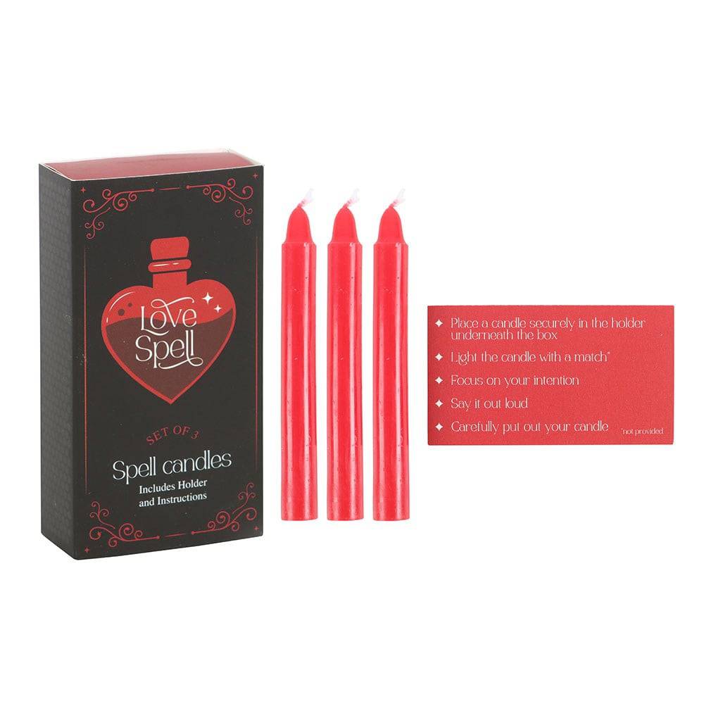 Love Spell Candles in a Box - Crystal Nest