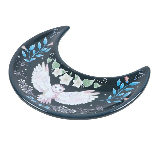 Night Owl Crescent Moon Trinket Dish - Crystal Nest