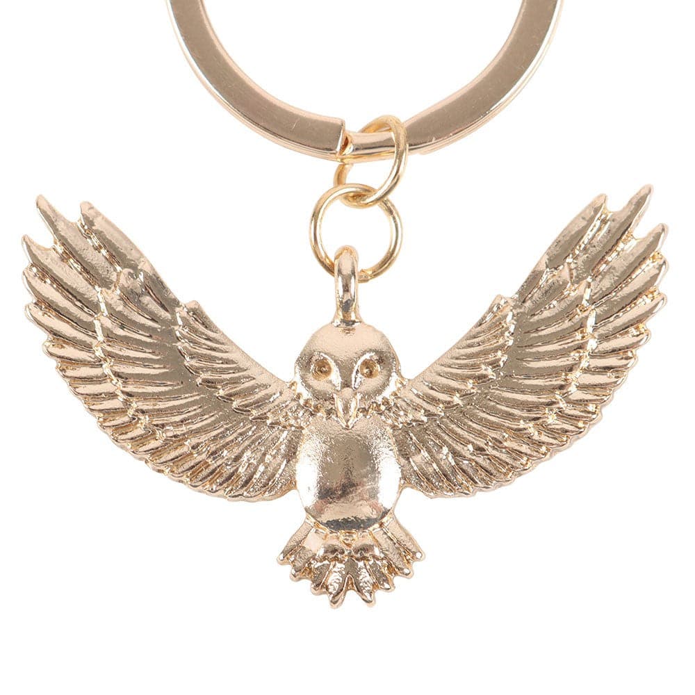 Gold Night Owl Keyring - Crystal Nest