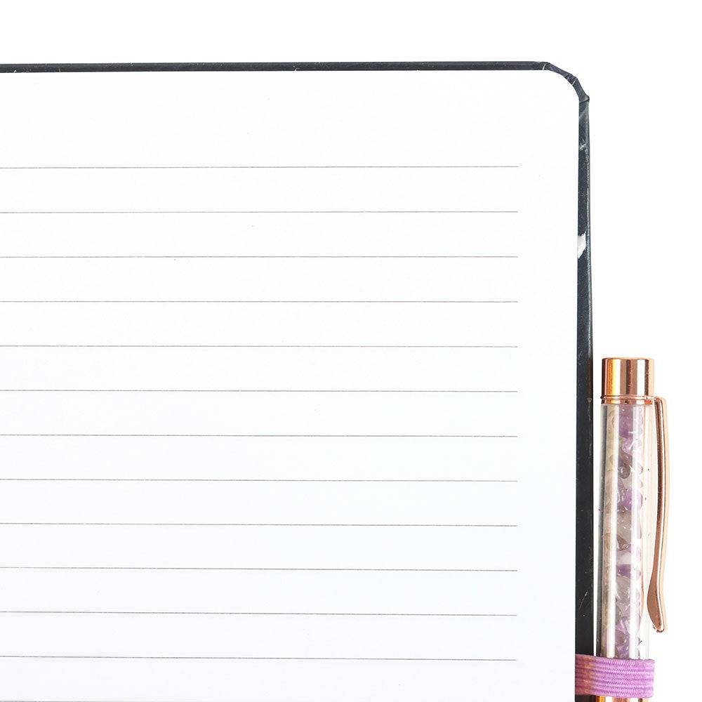 Midnight Moth Journal with Amethyst Pen - Crystal Nest